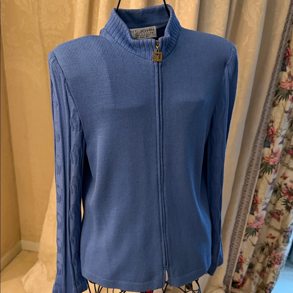 St. John Blue Knit Sweater